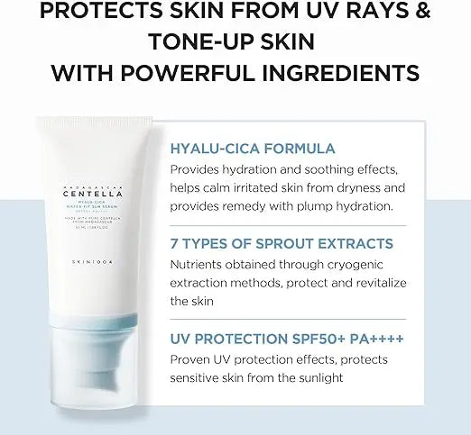 Madagascar Centella Hyalu-Cica Water-Fit Sun Serum 50ml - SKIN1004 Cosmetics