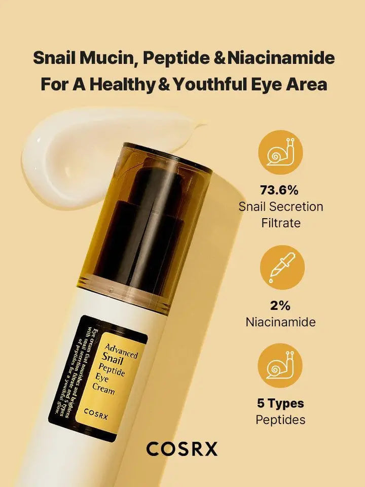Advanced Snail Peptide Eye Cream - CORSX Cosmetics