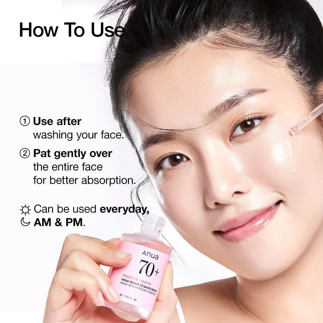 Peach 70% Niacinamide Serum - ANUA Cosmetics