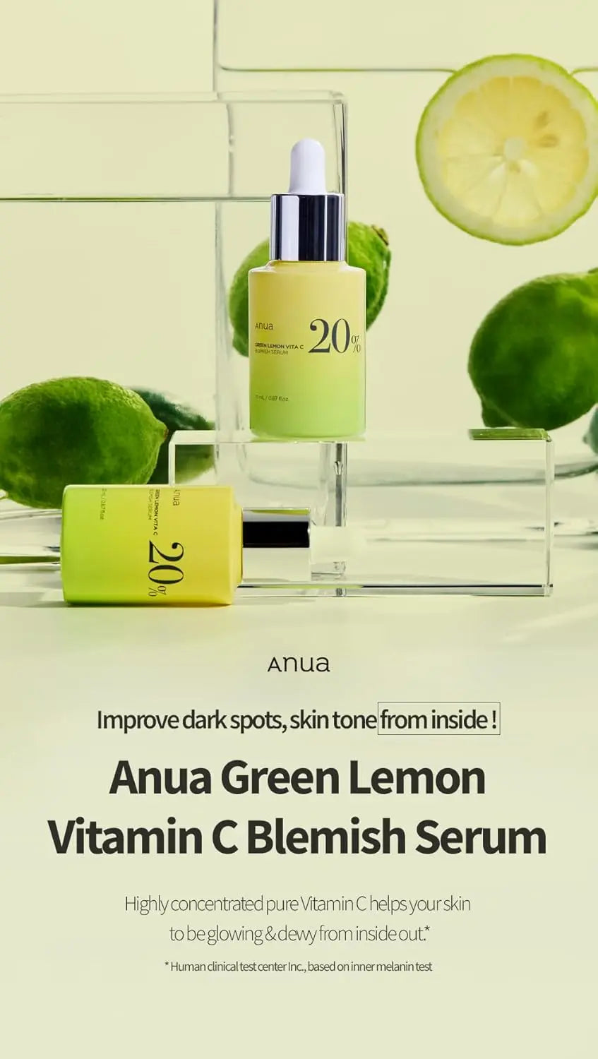 Green Lemon Vitamin C Blemish Serum 20ml - ANUA Cosmetics