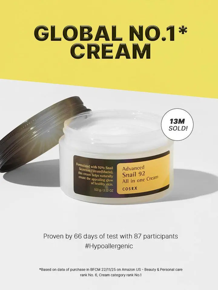 Advanced Snail 92 All in one Cream - CORSX Cosmetics