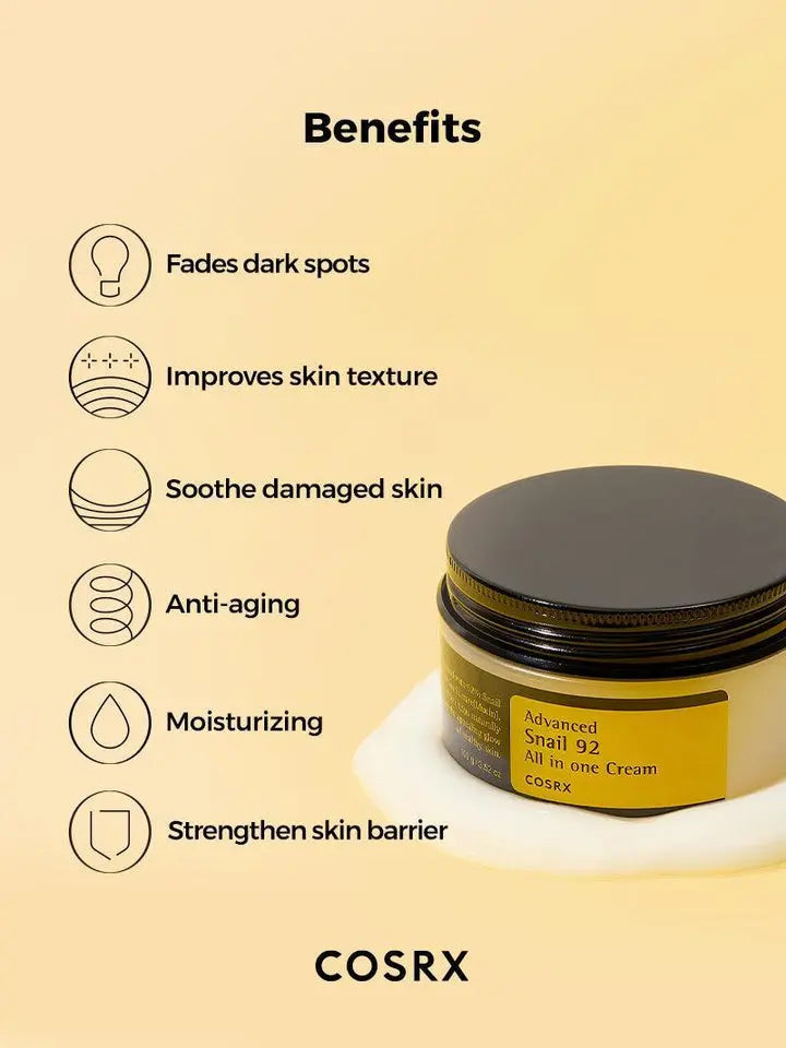 Advanced Snail 92 All in one Cream - CORSX Cosmetics