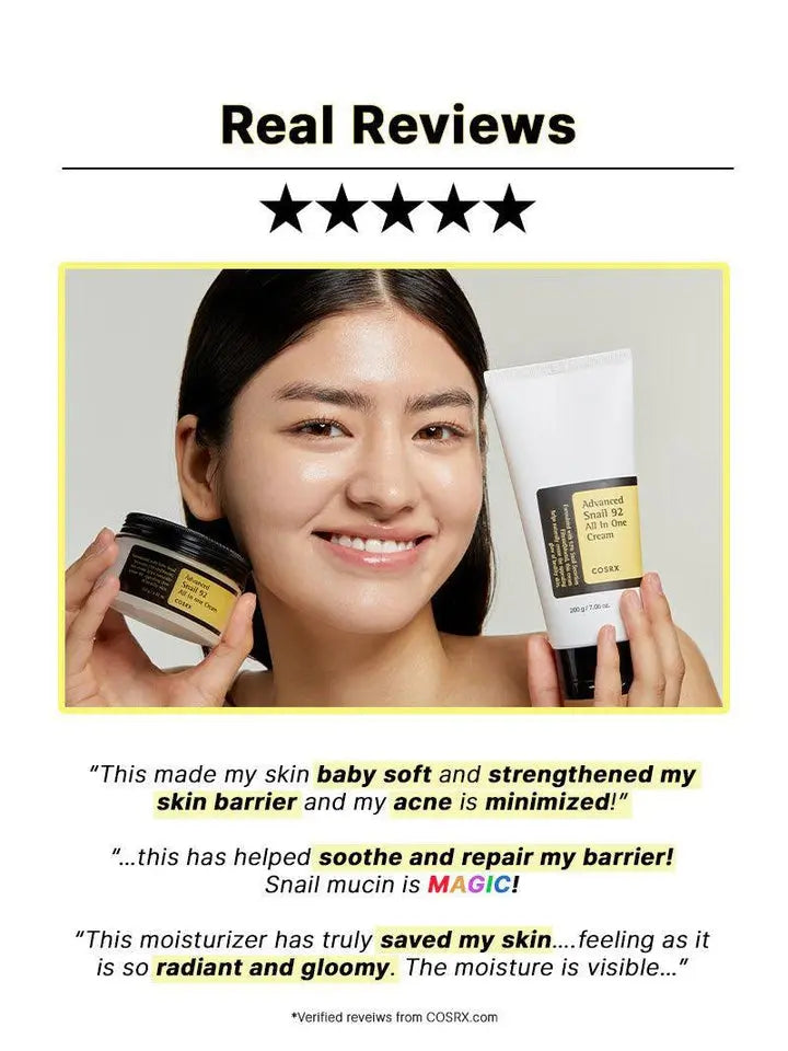 Advanced Snail 92 All in one Cream - CORSX Cosmetics