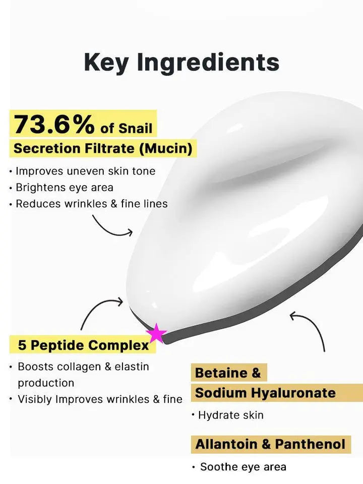 Advanced Snail Peptide Eye Cream - CORSX Cosmetics