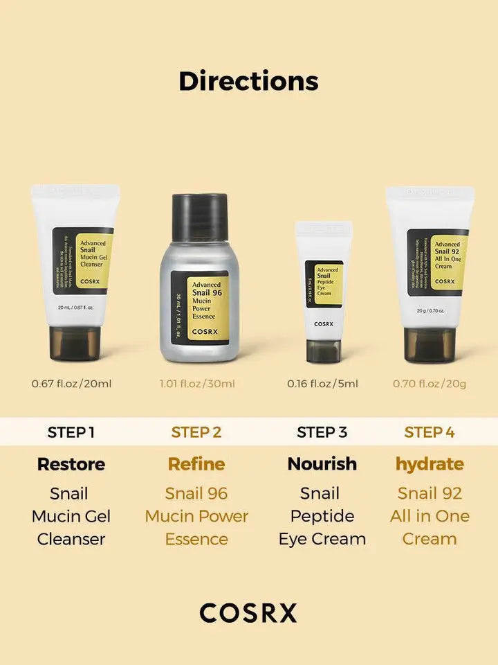 ALL ABOUT SNAIL KIT 4-step  - CORSX Cosmetics
