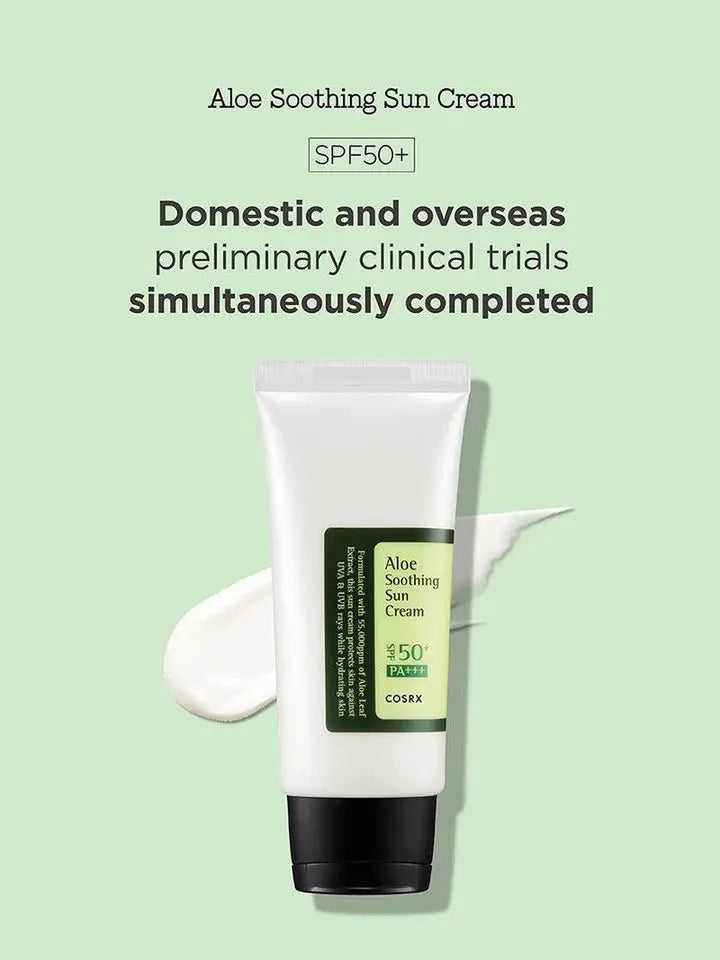 Aloe Soothing Sun Cream SPF50+/ PA+++ - CORSX Cosmetics