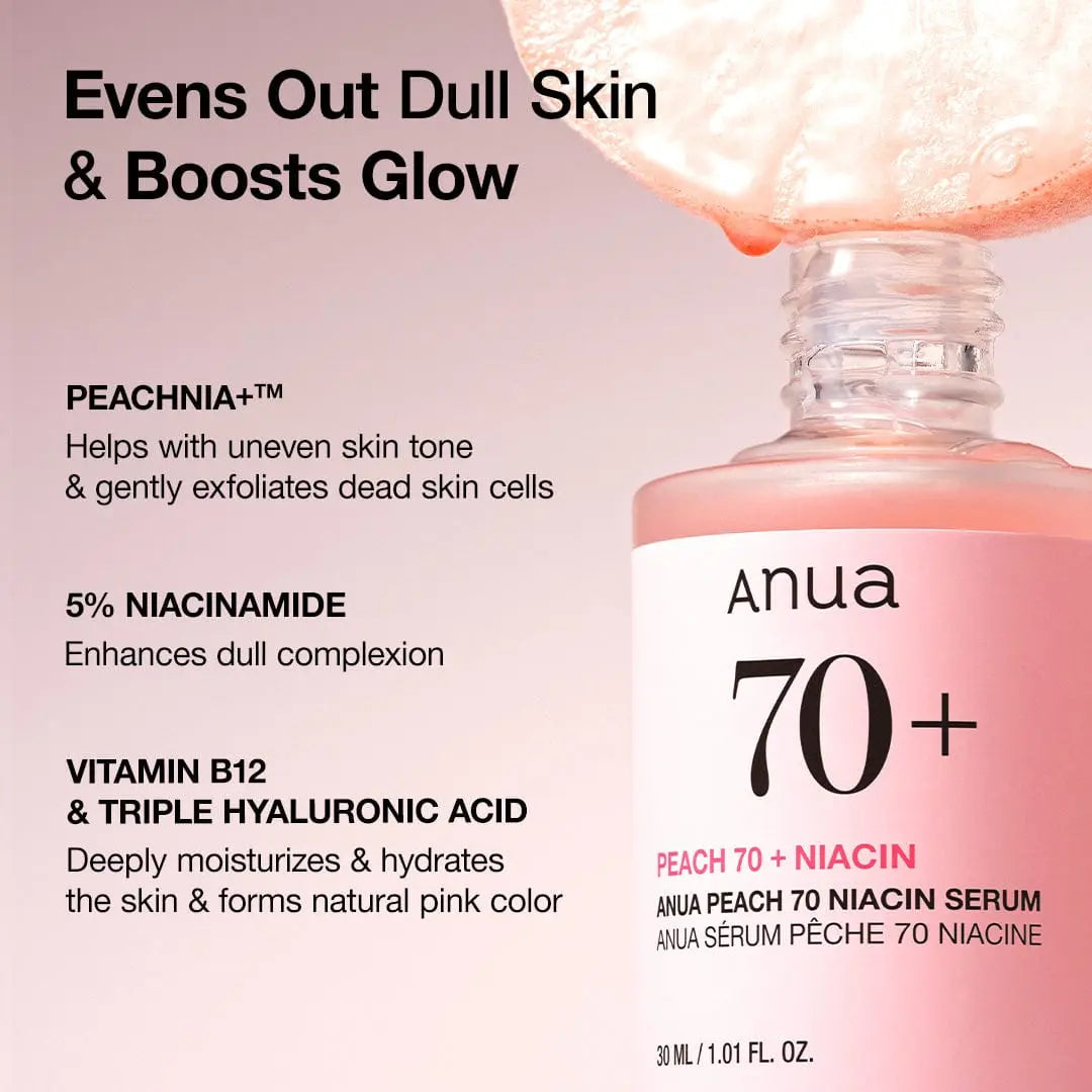 Peach 70% Niacinamide Serum - ANUA Cosmetics